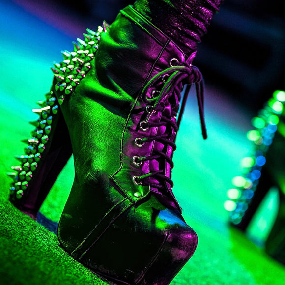Lzzy Hale's boot. Halestorm. ©2012 Steve Ziegelmeyer