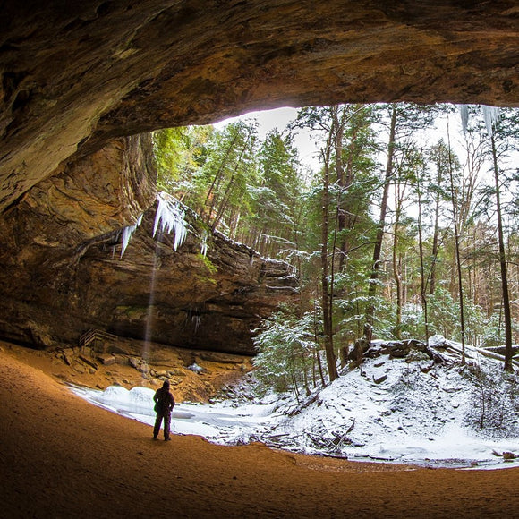 Ash Cave in winter. Hocking Hills, Ohio. ©2014 Steve Ziegelmeyer