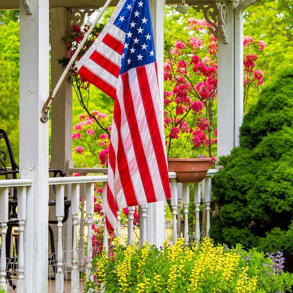 American flag on porch. ©2016 Steve Ziegelmeyer