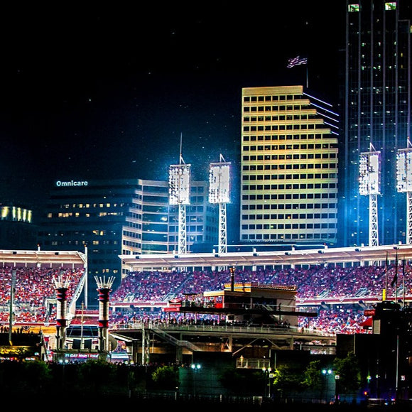 Great American Ballpark at night. ©2014 Steve Ziegelmeyer