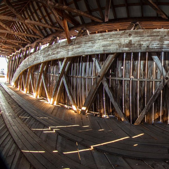 New Hope covered bridge interior. Brown County, Ohio. ©2013 Steve Ziegelmeyer
