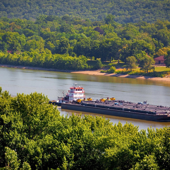 Barge on the Ohio River. ©2012 Steve Ziegelmeyer