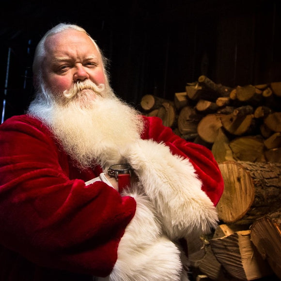 Santa Claus in woodshed. ©2017 Steve Ziegelmeyer