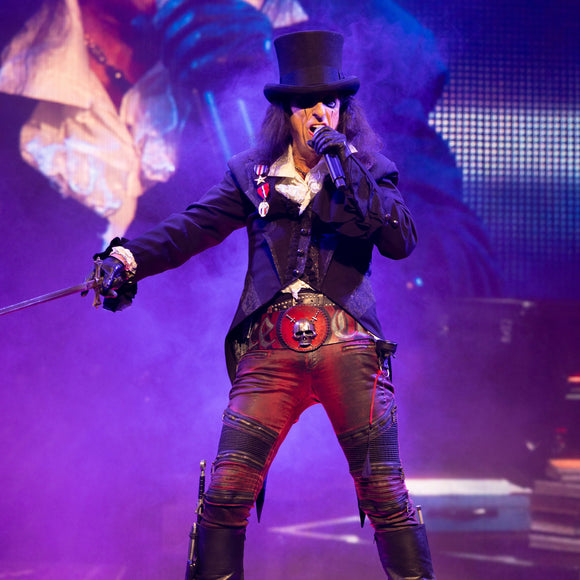 Alice Cooper performing live on stage.