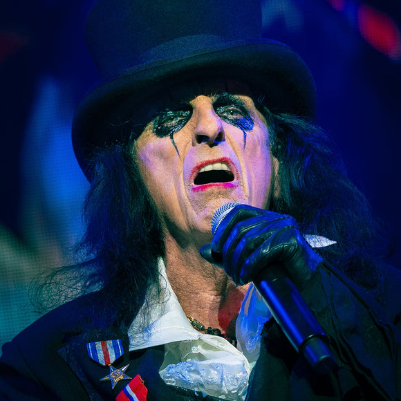 Alice Cooper performing live on stage.