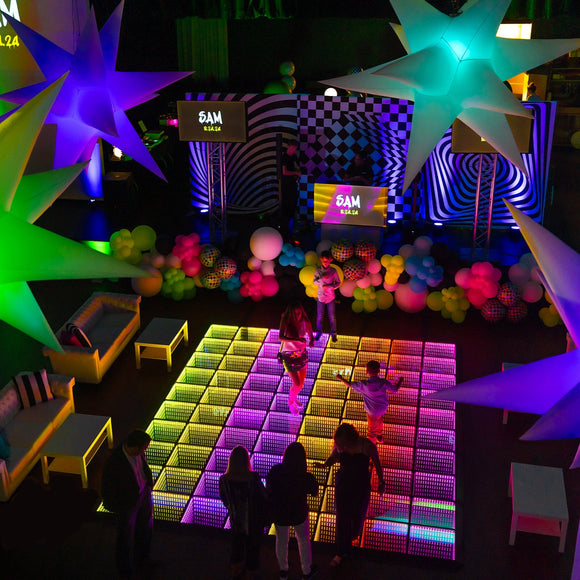 Bat Mitzvah dance floor. Chrissie Blatt Creative. ©2024 Steve Ziegelmeyer