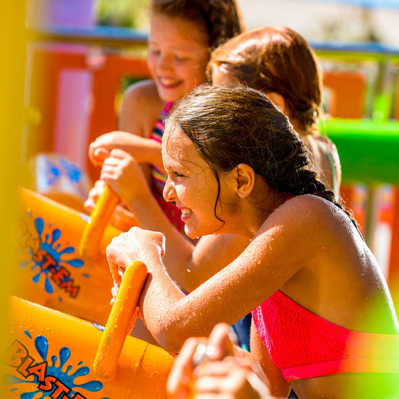 Kids at waterpark, Coney Island, Cincinnati, Ohio. ©2025 Steve Ziegelmeyer