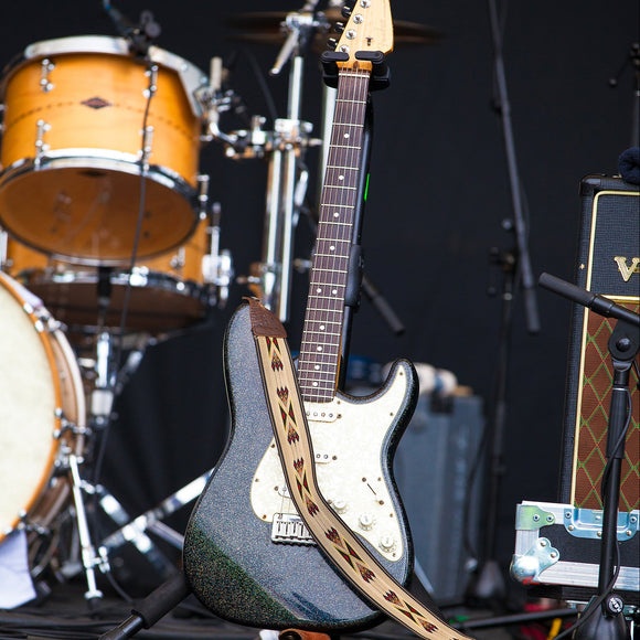 Matt Myers' guitar of Houndmouth. ©2014 Steve Ziegelmeyer