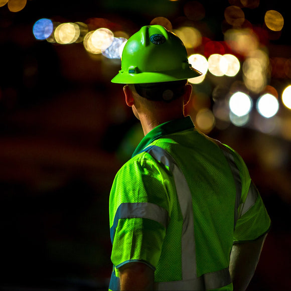Construction foreman. Night shift. ©2016 Steve Ziegelmeyer