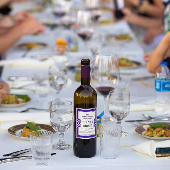 Wine on table with glasses. ©2023 Steve Ziegelmeyer