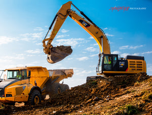 Backhoe excavating. ©2013 Steve Ziegelmeyer