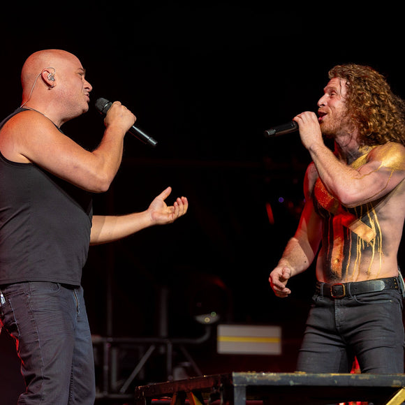 Jonny Hawkins of Nothing More and David Draiman of Disturbed. ©2025 Steve Ziegelmeyer