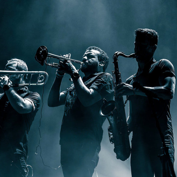 O.A.R. horn section. ©2014 Steve Ziegelmeyer