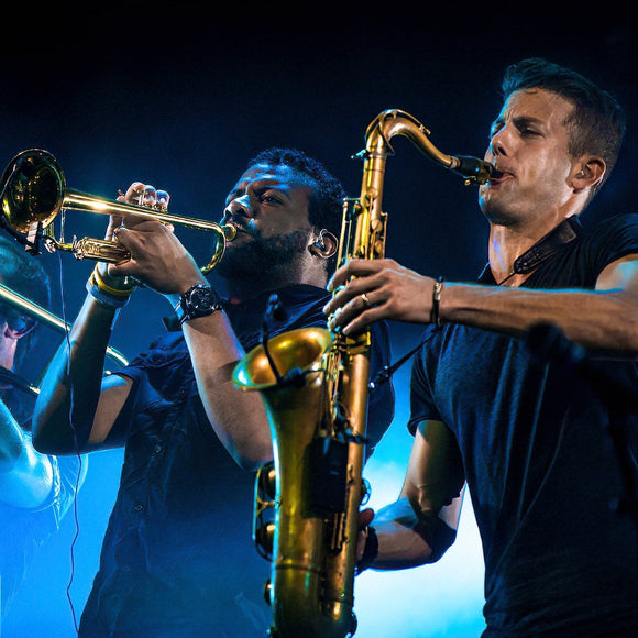 O.A.R. horn section. ©2014 Steve Ziegelmeyer