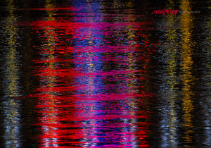 River reflections at night. ©2023 Steve Ziegelmeyer