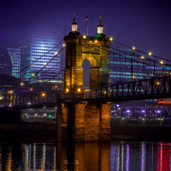 John R. Roebling Bridge. Cincinnati, Ohio. ©2014 Steve Ziegelmeyer