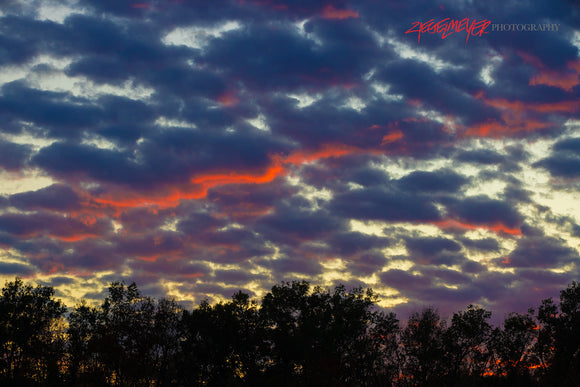 Fall sunset clouds. ©2024 Steve Ziegelmeyer