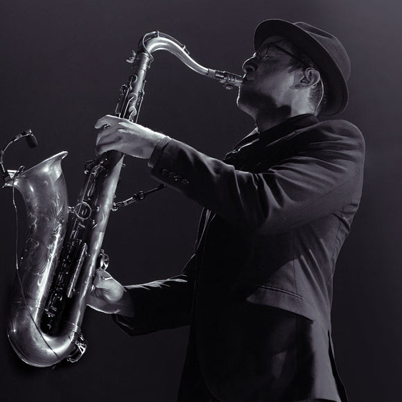 Twin Temple. Saxophonist. ©2022 Steve Ziegelmeyer