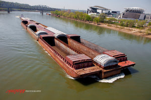 Barge. Ohio River. ©2010 Steve Ziegelmeyer
