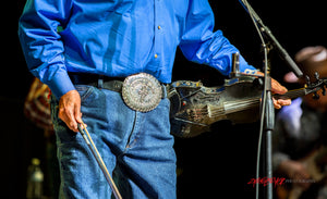 Charlie Daniel's belt buckle. ©2019 Steve Ziegelmeyer