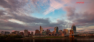 Cincinnati skyline at dusk. ©2014 Steve Ziegelmeyer