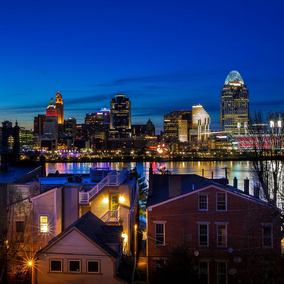 Cincinnati skyline as seen from Covington, Kentucky. ©2018 Steve Ziegelmeyer