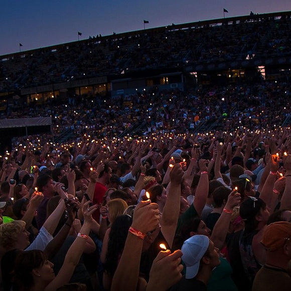 Concert crowd with lighters. ©2012 Steve Ziegelmeyer