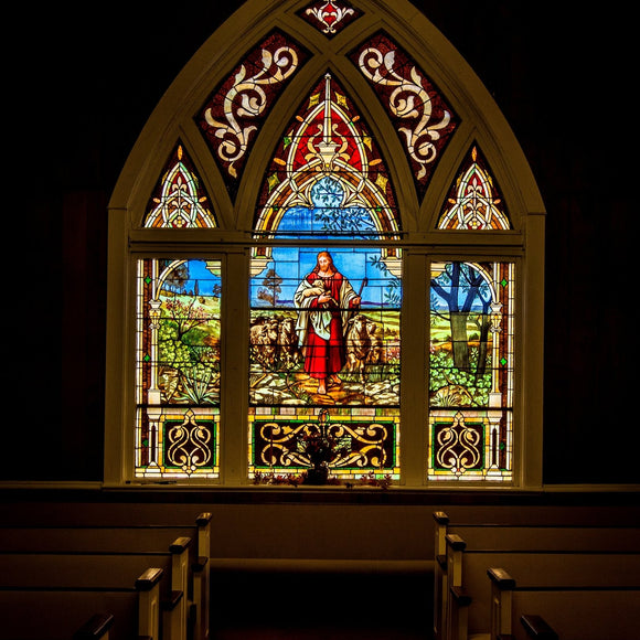 Crittenden Christian Church stained glass. Crittenden, Kentucky. ©2016 Steve Ziegelmeyer