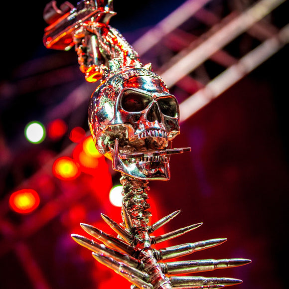Five Finger Death Punch mic stand. ©2012  Steve Ziegelmeyer