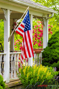 American flag on porch. ©2016 Steve Ziegelmeyer