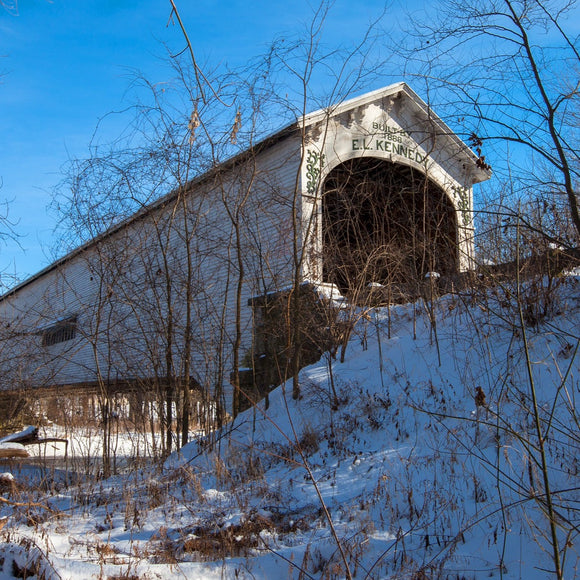 Forsythe Mill covered bridge. Rush County, Indiana. ©2015 Steve Ziegelmeyer