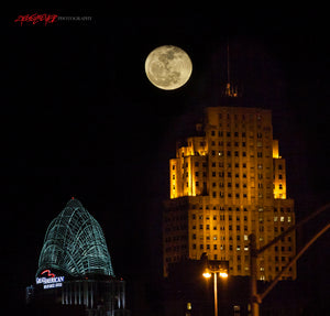 Full moon over Cincinnati. ©2012 Steve Ziegelmeyer