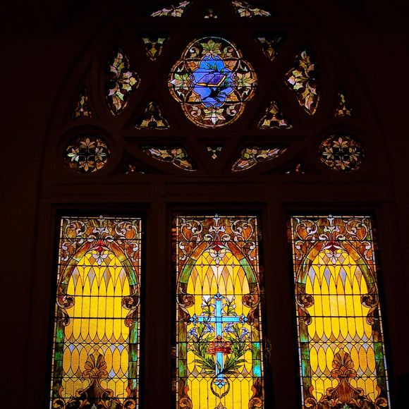 Grace United Methodist Church stained glass. Blanchester, Ohio. ©2009 Steve Ziegelmeyer