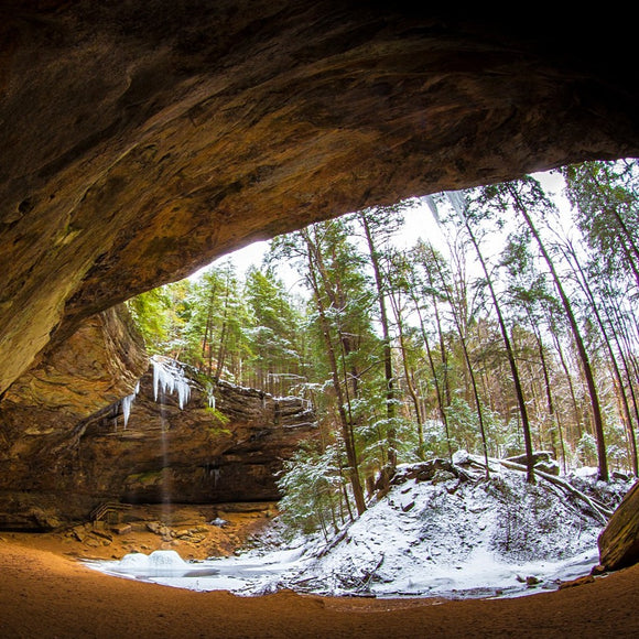 Ash Cave in winter. Hocking Hills. ©2014 Steve Ziegelmeyer