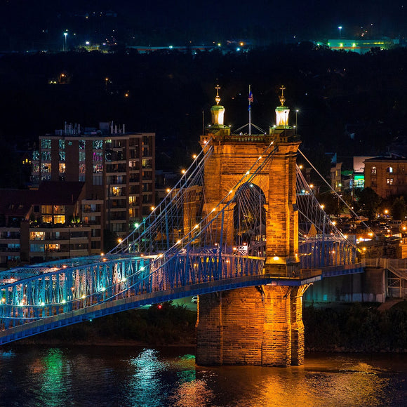 John R. Roebling Bridge. Cincinnati, Ohio. ©2018 Steve Ziegelmeyer
