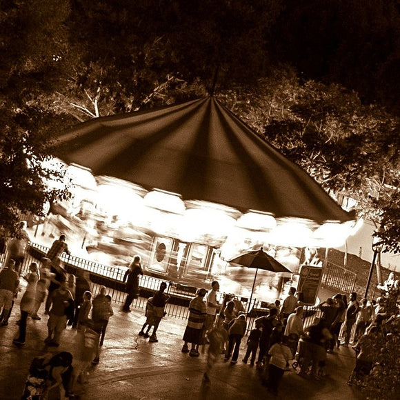 Carousel at night. Coney Island, Cincinnati, Ohio. ©2014 Steve Ziegelmeyer