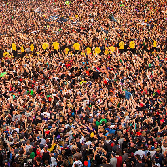 Rock On The Range crowdsurfers. ©2014 Steve Ziegelmeyer