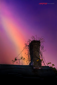Rainbow behind chimney. ©2014 Steve Ziegelmeyer