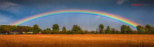 Rainbow over harvest field ©2014 Steve Ziegelmeyer