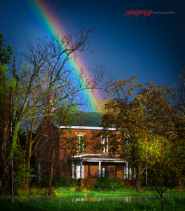 Rainbow over old farmhouse. ©2011 Steve Ziegelmeyer