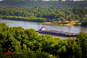Barge on the Ohio River. ©2012 Steve Ziegelmeyer