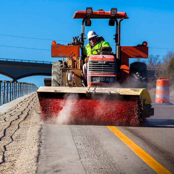 Road sweeper on construction site. ©2013 Steve Ziegelmeyer