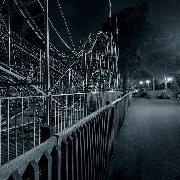 Rollercoaster at midnight. ©2014 Steve Ziegelmeyer