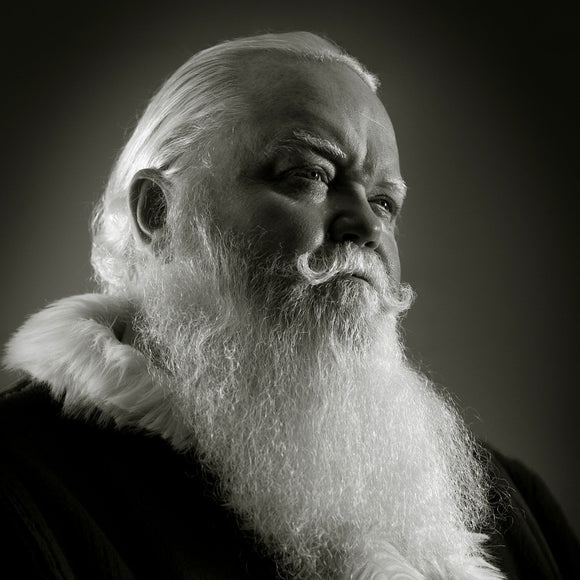 Santa Claus, serious. Black & White. ©2017 Steve Ziegelmeyer