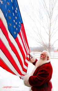 Santa Claus with American flag. ©2017 Steve Ziegelmeyer