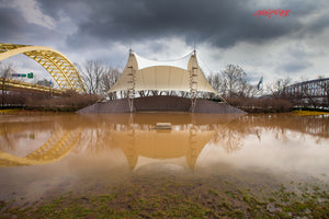 Flooded park. P&G Pavilion. Sawyer Point Park. Cincinnati, Ohio. ©2015 Steve Ziegelmeyer