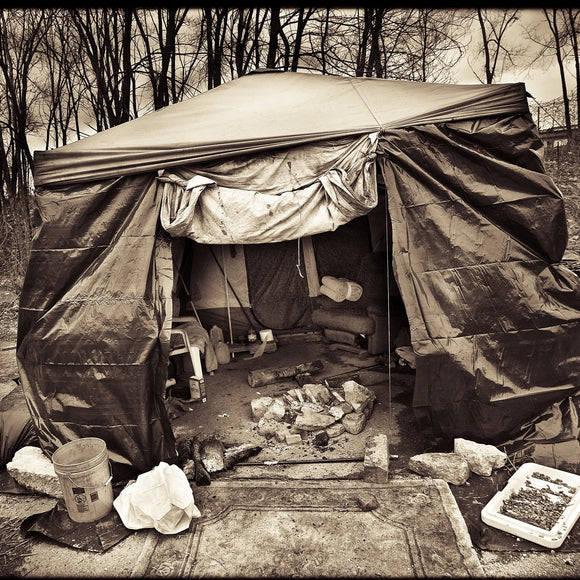 Homeless camp. Street portrait. ©2010 Steve Ziegelmeyer