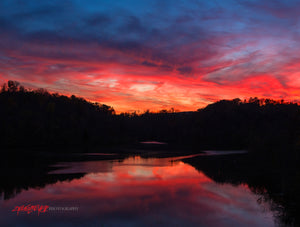 Sunset on Doe Run Lake. ©2016 Steve Ziegelmeyer