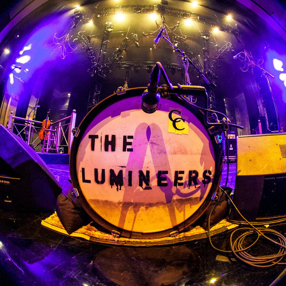 The Lumineers drum and stage. ©2013 Steve Ziegelmeyer