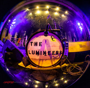 The Lumineers drum and stage. ©2013 Steve Ziegelmeyer